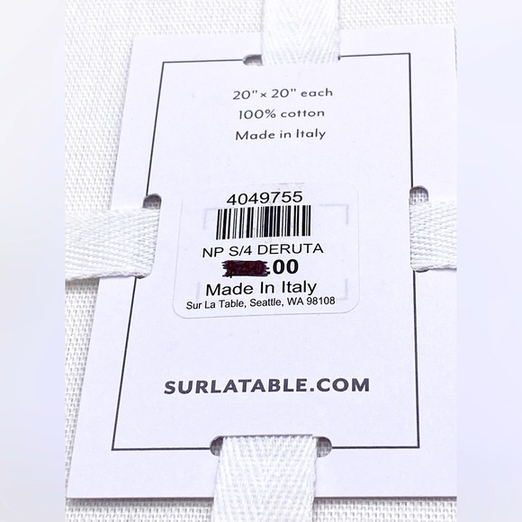 Sur La Table Deruta Napkin Set Of 4 Napkins (2 Sets) Made In Italy NWT - Picture 5 of 8